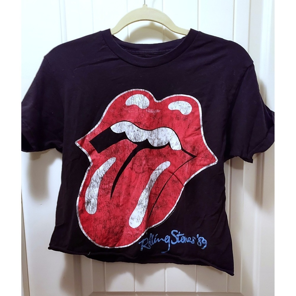 The Rolling Stones 89 Graphic T-shirt Women Medium Black Short Sleeve Music 2019